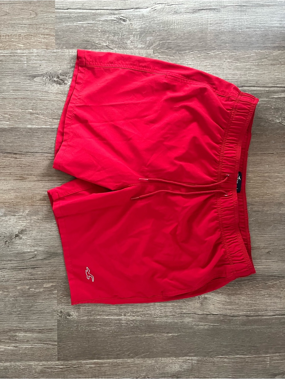 Hollister Men's Bright Red Swim Trunks/ Athletic Shorts preppy life guard